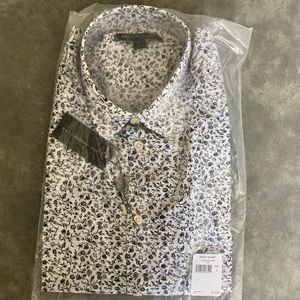 John Varvatos floral short sleeve button up size S